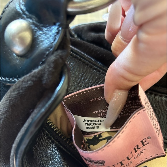 Juicy Couture Y2K “Live for Juicy” black velour bag 🖤🩷🩶 - Picture 11 of 12